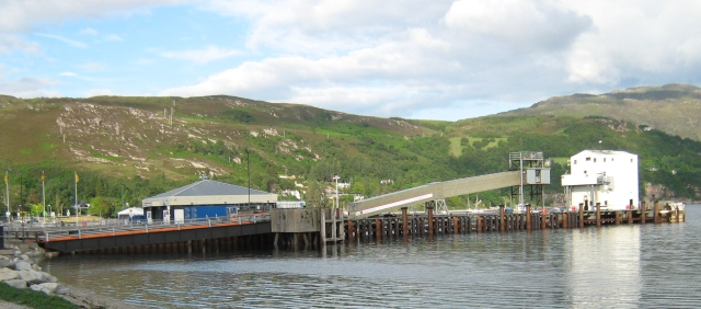 the jetty and the terminal for the ferry at ullapool